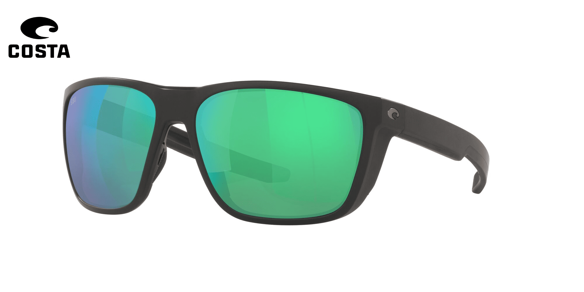 Costa Del Mar Men's FERG Polarized Square Sunglasses, Moss Metallic/Blue Mirrored Polarized-580G, 59 mm