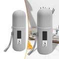 thumbnail image 2 of Toothbrush Holders with Sliding Lid, Rotating Bathroom Organizer for Countertop, Tooth Brush Holder Toothpaste Holder Bathroom Counter Stand Sink Organizer Caddy for Vanity Makeup Brushes,Grey, 2 of 8