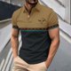 thumbnail image 2 of Mens Manga Corta Botón Abajo Camisas con Bolsillo Pulover Botón de Impresión de la Camisa de Solapa de Poliéster Cuello de Vuelta, Blusa Casual para Hombres, 2 of 5