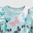 thumbnail image 5 of JUMEYU Little Girls Cotton Long Sleeve Cartoon Appliques Summer Casual Dress 3T 4T (Green,3-4 Years), 5 of 8