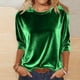 thumbnail image 1 of mfyjkho Tops Y Blusas Para Mujer, Blusa Informal Lisa De Manga Larga Y Cuello Redondo Cómoda Para Mujer Tops De Tallas Grandes M, 1 of 7