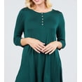 thumbnail image 3 of LoveByCho 3/4 Sleeve Button Placket Rayon Spandex Top, 3 of 5