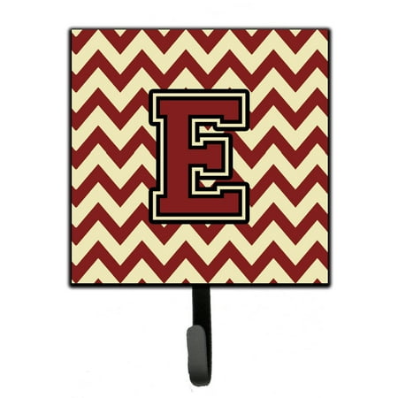 

Carolines Treasures CJ1061-ESH4 Letter E Chevron Maroon and Gold Leash or Key Holder 7Hx4.25W multicolor