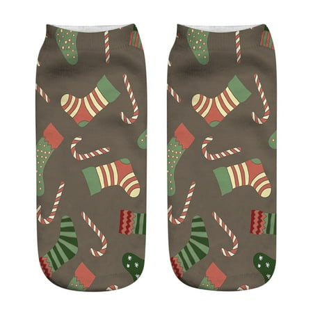 

3 Pairs Socks for Women Women Fashion Three-dimensional Printed Socks Christmas Socks Womens Socks