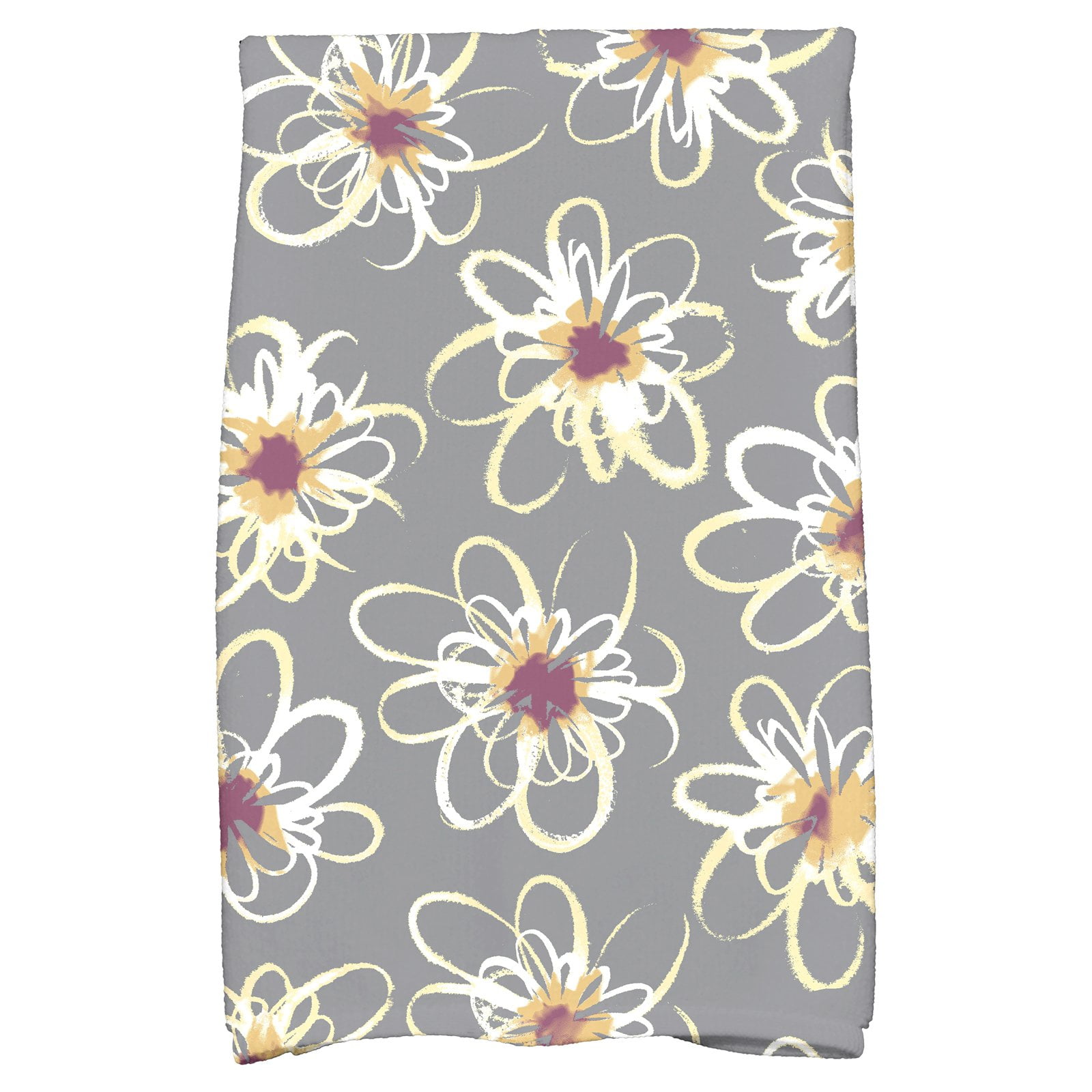 Simply Daisy 18" x 30" Penelope Floral Geometric Print Hand Towel