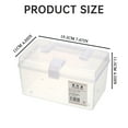 thumbnail image 4 of ACDANC Medicine Storage Box Portable Clear Plastic Storage Container Box with Handle Lock, 4 of 7