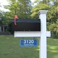 4Ever Products Vinyl Mailbox Post System Includes Black Steel Mailbox