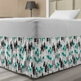 thumbnail image 1 of Woodsy Bed Skirt, Sketchy Map Illustration of the Forest Road Through Trees, Elastic Bedskirt Dust Ruffle Wrap Around for Bedding Decor, 4 Sizes, Seafoam Grey, by Ambesonne, 1 of 2
