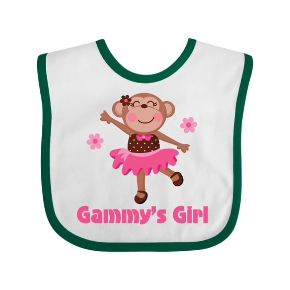 Inktastic Gammy's Girl monkey Girls Baby Bib