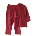thumbnail image 4 of Kakii Classical Stylish Japanese Style Men Cotton Bathrobe Pajamas Kimono Casual Clothes, 4 of 5