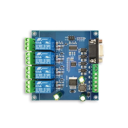 7-24V Powered 4 Channel Relay Module Modbus RTU RS232/TTL UART Optocoupler Isolation 5V 10A MAX3232 for Arduino PLC Industrial Control Relay Module Board