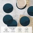 thumbnail image 5 of XMXY Drink Coasters with Holder for Coffee Table, Blue Rainy Season Absorbent Ceramic Cups Coaster Sets 6 Pack, 4 Inches Round Shape, 5 of 9