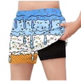 thumbnail image 3 of Crunowin Boys Summer Shorts Ice Cream Print Elastic Waist Lightweight Beach Shorts Blue Size 9, 3 of 6