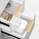 thumbnail image 3 of Paquete de 5 tiradores de estilo moderno con borde de dedo para cajones de muebles, manijas ocultas para cajones de cocina y gabinetes, 3 of 8