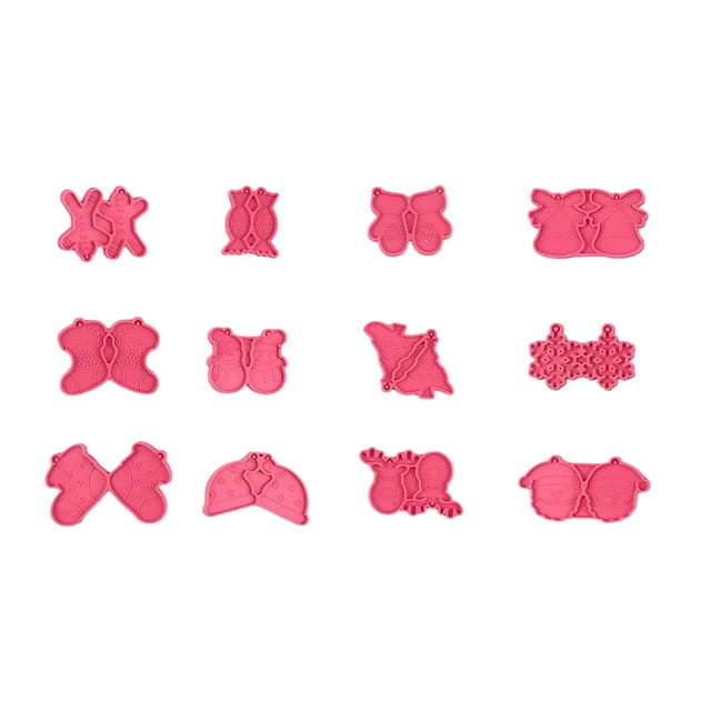 Molde de colgantes 12 piezas de silicona para pendientes, de fundición para llavero colgante, manualidades de fabricación navideña Magideal Molde de colgantes