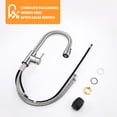 thumbnail image 6 of Kitchen Faucet with Pull Down Sprayer, 3 Hole Brushed Nickel RV Kitchen Faucet with Water Line, Stainless Steel Commercial Kitchen Faucet, 6 of 8