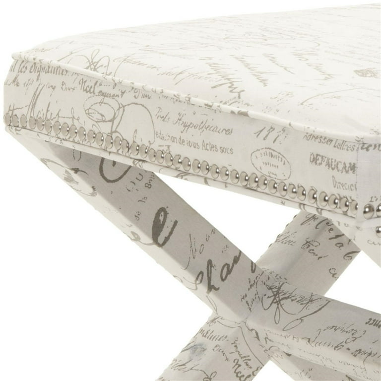Safavieh PALMER OTTOMAN - SILVER NAIL HEADS - Walmart.com