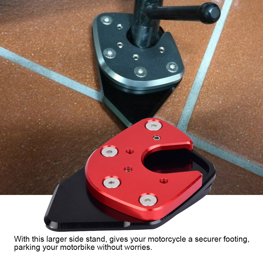 Qiilu Motorcycle Kickstand Side Stand Plate Extension Pad Enlarge for Honda NC750X//X-ADV 17-19 Gray