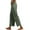 Army Green, variant on Qulqfy Cotton Linen Pants for Women Casual Travel High Waist Pull-On Wide Leg Gray Baggy Pants 3XL