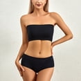 thumbnail image 2 of asdoklhq Summer Fall Sports Bras for Women 2023,Womens Fashion Plus Women's No-steel Ring Gathering No-marking Breathable Tube Top Underwear Briefs Suit, 2 of 9