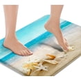 thumbnail image 4 of Beach Seashell Ocean Bathroom Rug Set of 3, 3 Pieces Bath Mats Set, Summer Non-Slip Washable Cover Floor Rug Decorations for Kitchen Bathroom Bedroom, 4 of 6