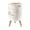 Color 2, variant on Small Trash Can with Lid Golden Floral Line Art Seamless 1.8 Gallon Dog Proof Trash Can Round Garbage Can Waste Bin Wastebasket for Bathroom Bedroom Living Room