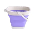thumbnail image 2 of Cubo de agua plegable de silicona con asa, portátil, ligero, colapsable para acampar, playa, lavado de autos, limpieza del hogar, 20.5x20.5x16 cm, 2 of 6