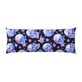 thumbnail image 2 of Lsque blue Skull flower Body Pillow Case Cover,Ultra-Soft Microfiber Bed Pillow Cases 20x54 inches,Elegant Bedding,Breathable Durable Pillow Cover with Envelope Closure, 2 of 8