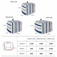 thumbnail image 6 of Navy Blue Grey Stripe Toaster Cover 2 Slice, Modern Farmhouse Vertical Striped Dustproof Bakeware Oven Protector with Top Hook, Waterproof Small Kitchen Appliance Toasters Dust Cover, 12"x7.5"x8", 6 of 9