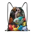 thumbnail image 1 of Pofeuu Pokemon for Water-Resistant 210D Drawstring Bag Compact Foldable Design Gym Yoga Travel Essentials Lightweight Carryall-Small, 1 of 6