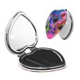 thumbnail image 1 of Zufioo Smiling Critters for Portable Pocket Makeup Mirror, Foldable Handheld Magnifying Beauty Mirror Suitable for Wallet Handbag for Women-Heart Shape, 1 of 9