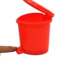thumbnail image 3 of LOLIPPYY Small Red Desktop Trash Bin with Lid, Practical PP Plastic Garbage Can for Home and Office Use, 3 of 8
