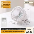 thumbnail image 2 of Clip-on Mini Rechargeable Fan,Removable Charging Fans, Portable Handsfree Speeds Fan Hat For Campi Cooling Accessories,3, 2 of 9