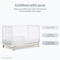 thumbnail image 4 of Dream On Me Sleepy Little Sloth, Moon Bear Reaching For The Stars Toddler Rail I Rounded Spindles I Mid- Century Meets Modern in White, 4 of 5