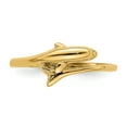 thumbnail image 5 of 14k Yellow Gold Solid Single Dolphin Band Ring, 5 of 7