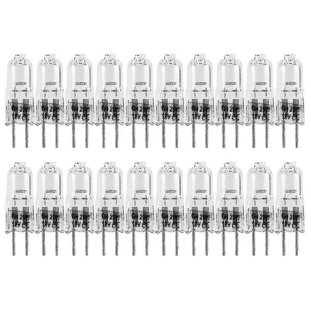 20 bombillas halógenas G4, bombillas halógenas de 20w 12v, bombilla transparente de 2 pines, para iluminación de cocina, signa