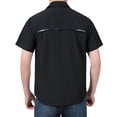 thumbnail image 5 of Afdoent Shirt For Men Male Short Sleeve Shirt Casual Loose Solid Color Workwear Summer Shirt Classic Fit Summer Tops, 5 of 5