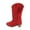 Red, variant on XXWXYD Girls Leopard Print Shoes Fashion Flower Short Boots Non Slip Breathable Women Boots(10.5-11 Years,Female)