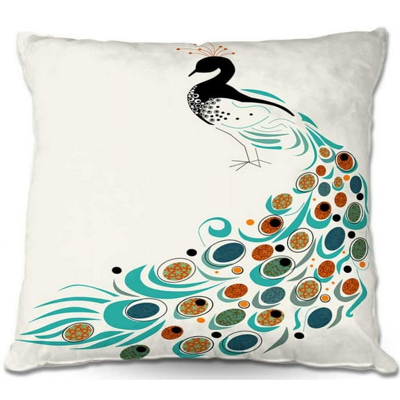 DiaNoche Designs Throw Pillows from Artist Marci Cheary - Peacock II