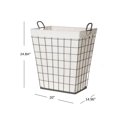 thumbnail image 5 of Better Homes & Gardens Heavy-Gauge Wire Laundry Basket, Dark Zinc, 20 in x 15 in x 25 in, Recommended Adult Use, 5 of 7