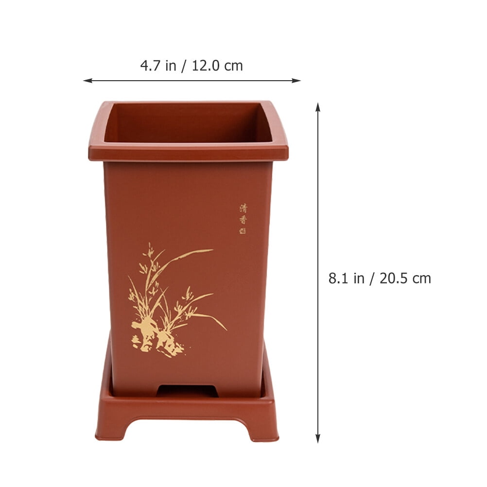 2 Sets Orchid Pot Spring Outdoor Decor Indoor Plant Pots House Plants Ceramic Cactus Pot Chinese Plant Pots Succulent Planters Flower Pots Resin Planting Pot Large Potted Plant