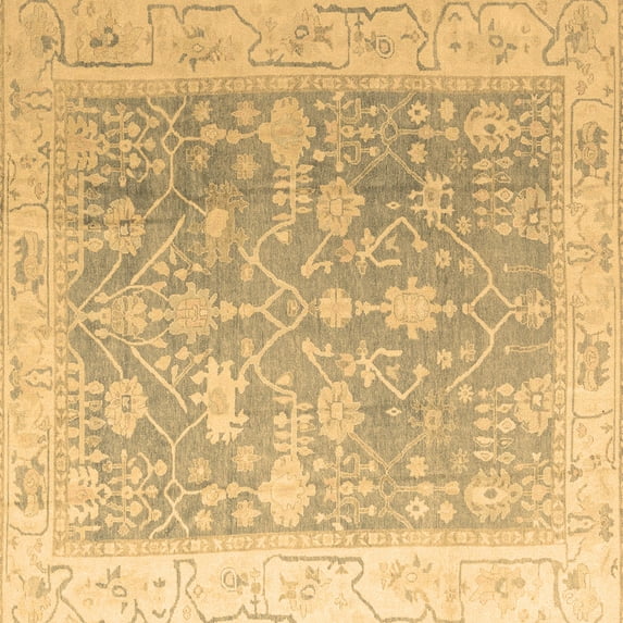 Ahgly Company Indoor Square Oriental Brown Traditional Area Rugs, 4' Square