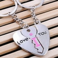 thumbnail image 1 of AURARMLET Llavero Pareja En Aleación De Zinc Color Con Mensaje I Love You Para Regalo Romántico, 1 of 2