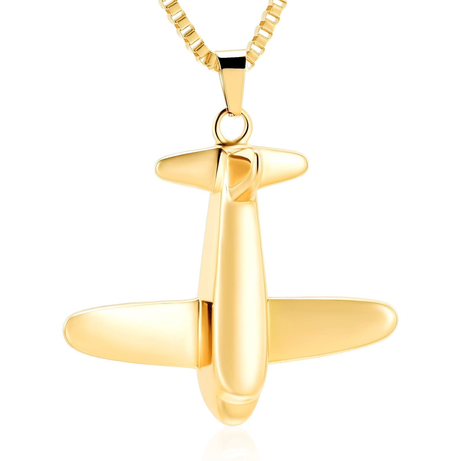 Airplane Cremation Pendant Small Urns For Ashes Keepsake Urn Necklace