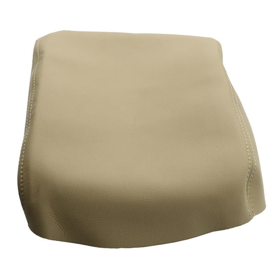 SecosAutoparts Leather Center Console Lid Armrest Cover Beige Tan Compatible with Honda Ridgeline 2006 2007 2008 2009 2010 2011 2012 2013 2014