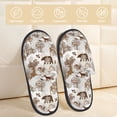 thumbnail image 2 of Bixox Men's Women's leaf Moose fox owls tree Patterned Plush House Slippers, Memory Foam Slippers, Indoor and Outdoor Warm Plush Bedroom Shoes, Soft Flat Sole, Comfortable and Non-slip, 2 of 5