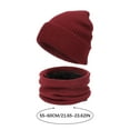 thumbnail image 2 of Oplxuo Winter Beanie Hat & Neck Warmer & Touchscreen Gloves Combo for Women and Men Knitted Skull Cap 3 Pieces Set, 2 of 6