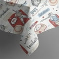 thumbnail image 5 of Vintage Baseball Elements Pattern Square Tablecloth,Waterproof Square Table Cover,Wipeable Spillproof Washable Table Cover for Home Kitchen Party Decor 52"x52"(132x132cm), 5 of 6