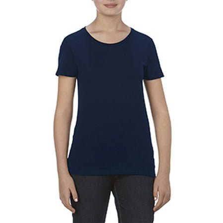 Missy 4.3 oz., Ringspun Cotton T-Shirt - NAVY - 3XL