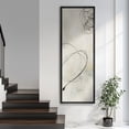 thumbnail image 3 of Large Framed Canvas Art for Living Room Wall Decor, Neutral Abstract Lines Canvas Print for Bedroom Decoration - 60"x20" Black Framed, 3 of 6